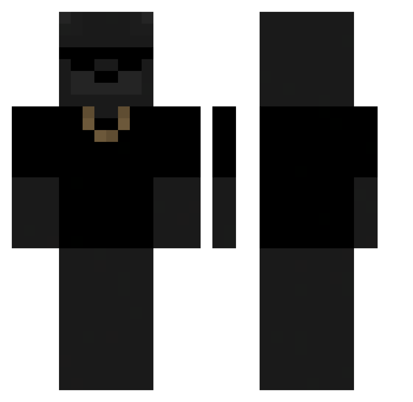 SiL_OSS Minecraft skin, front and back view
