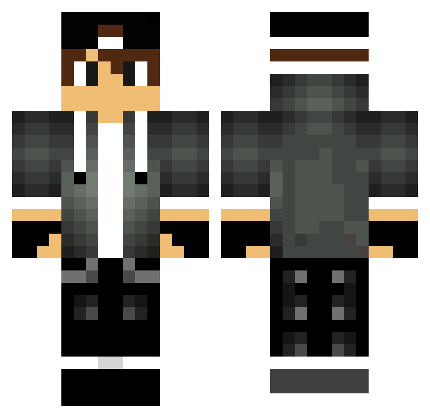 GreyKibbles1095 Minecraft skin, front and back view