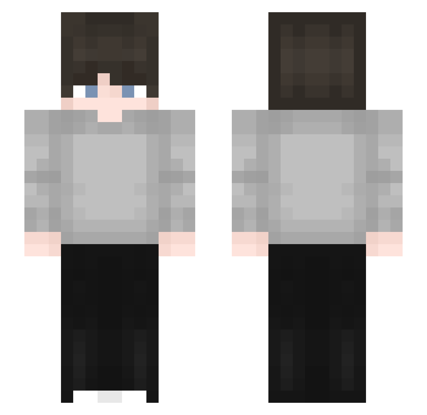 synteax7 Minecraft skin, front and back view