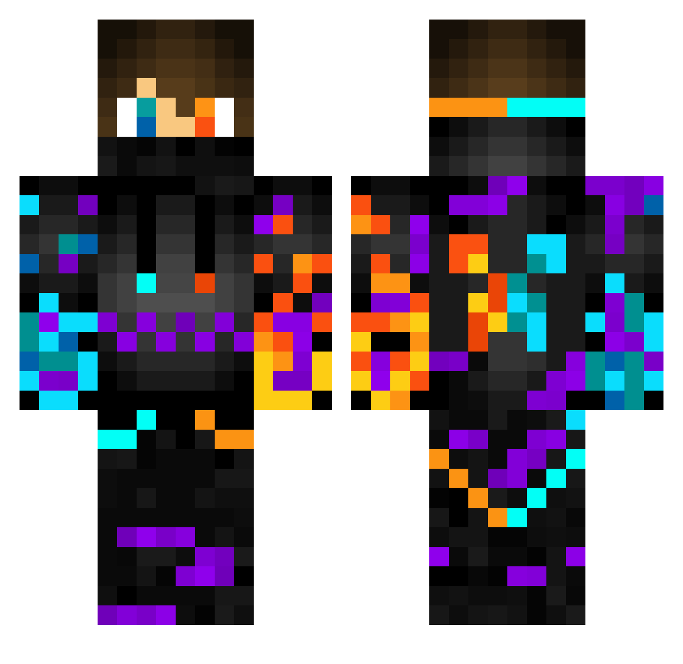 proboygamer2001 Minecraft skin, front and back view