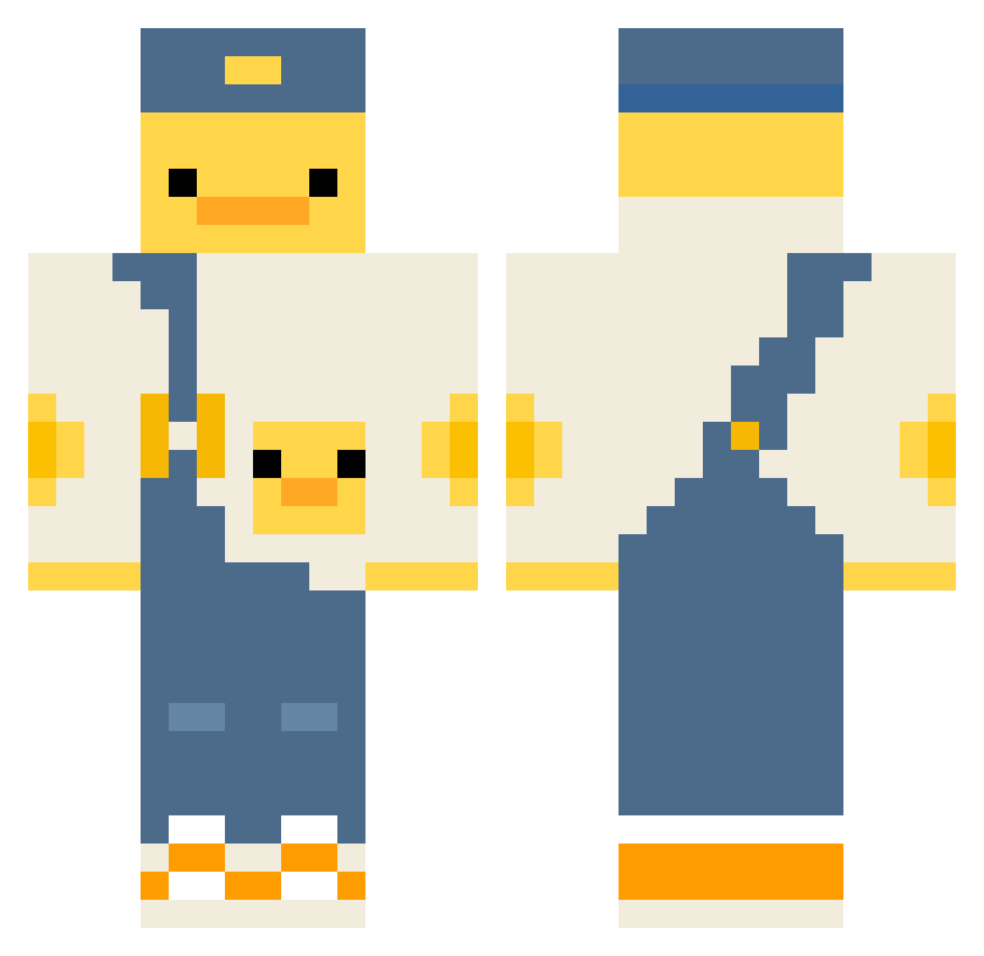 preidolia Minecraft skin, front and back view