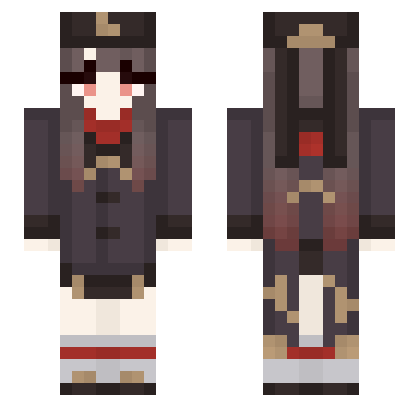ReapSheep Minecraft skin, front and back view