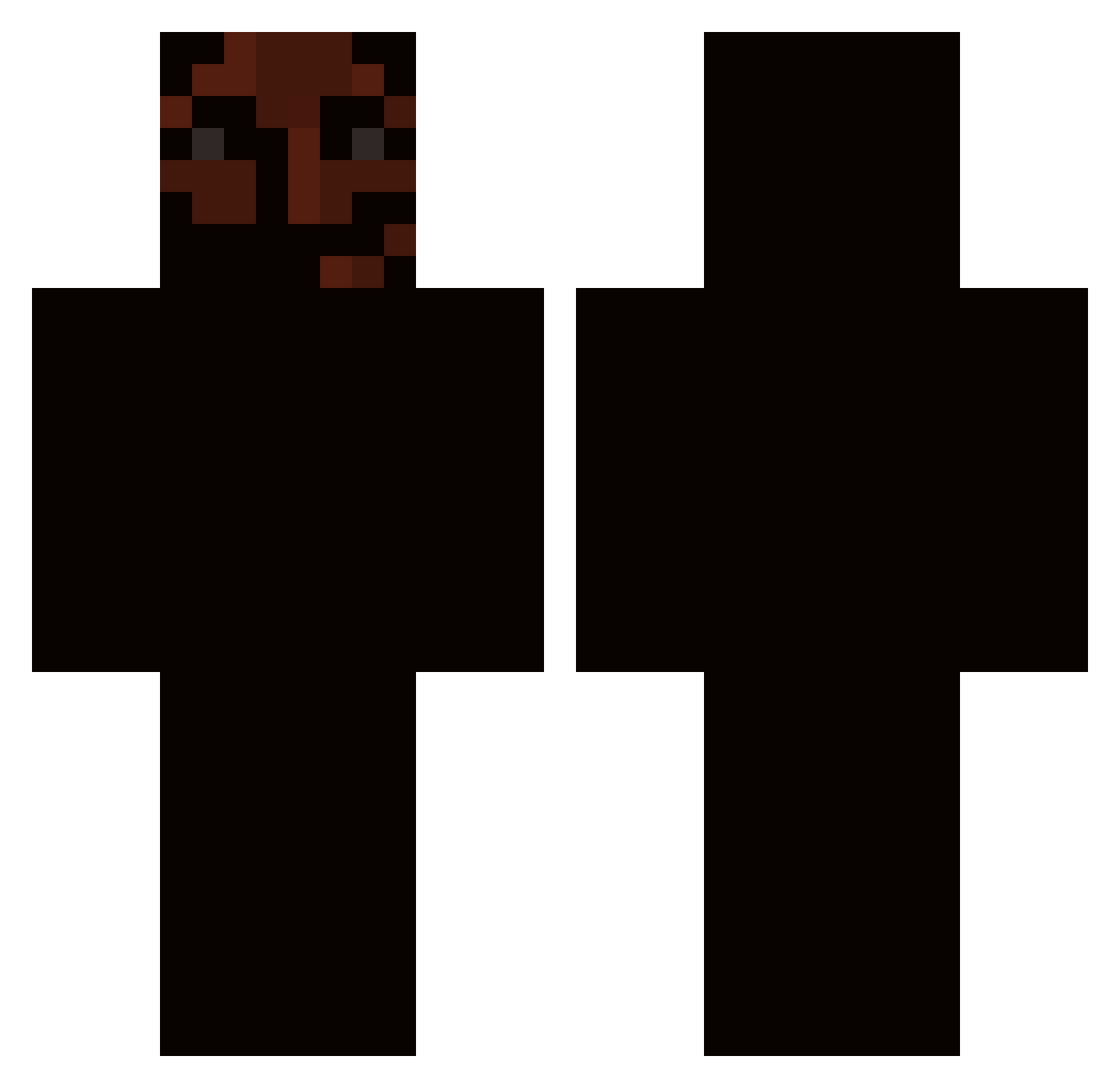 XxRed_RavenXx Minecraft skin, front and back view