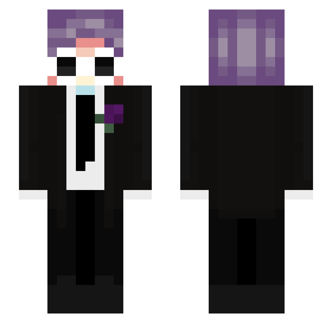 AlexZetikZzz Minecraft skin, front and back view