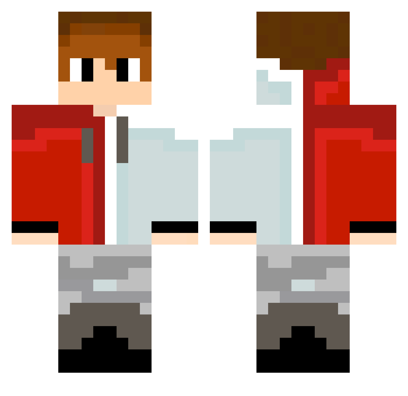 UrgedLoki_ Minecraft skin, front and back view