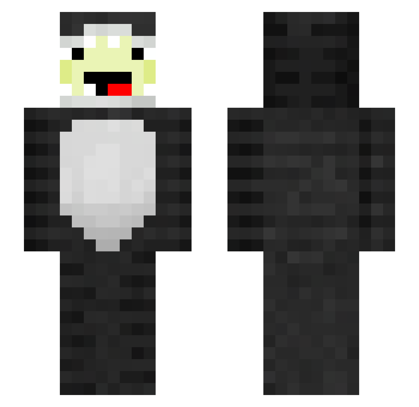 200KASH Minecraft skin, front and back view