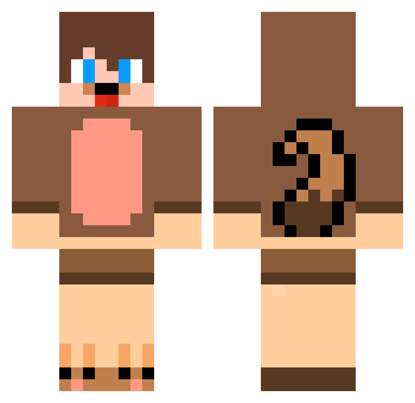 yDogao_ Minecraft skin, front and back view