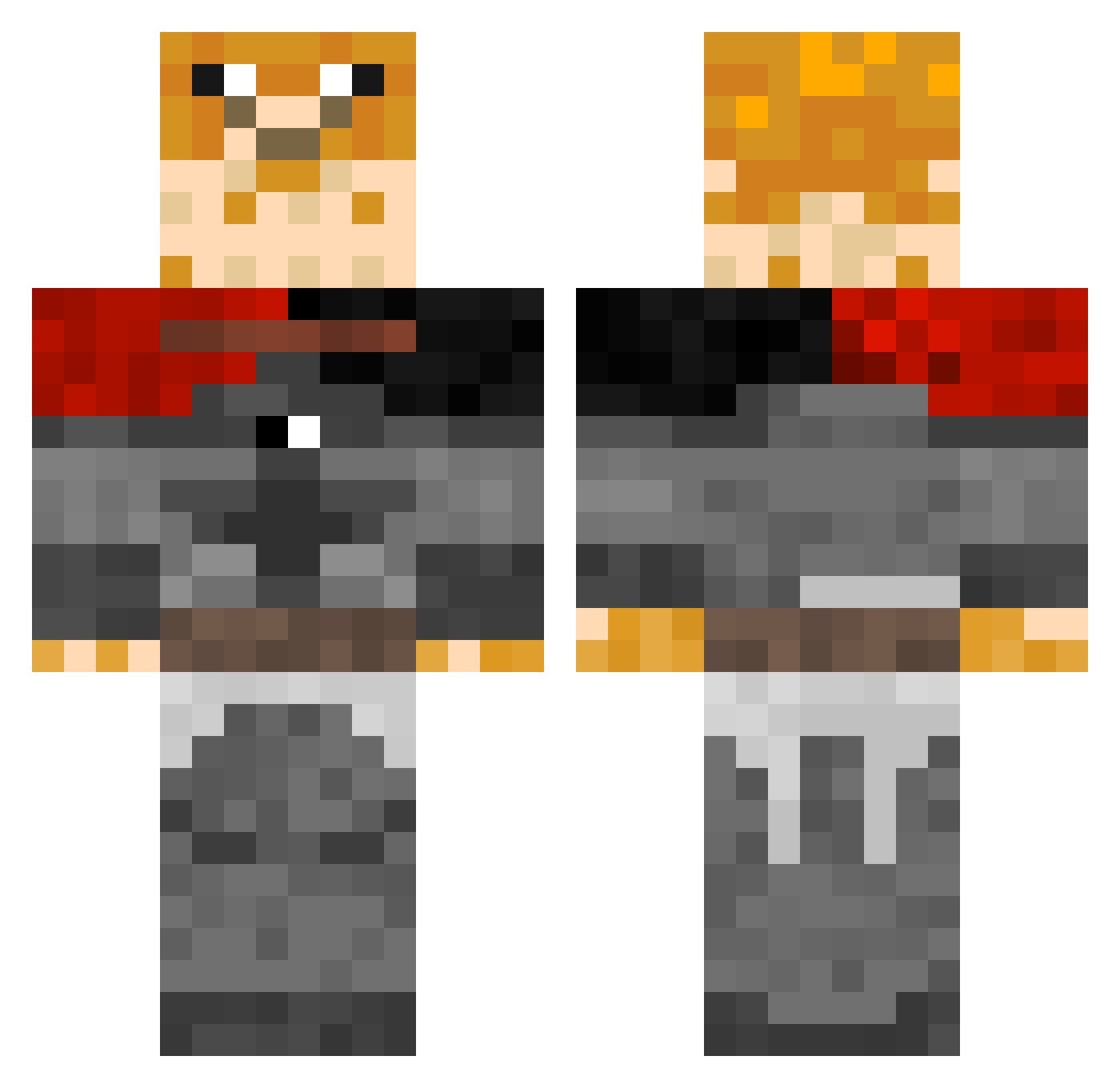 Puffy_0 Minecraft skin, front and back view