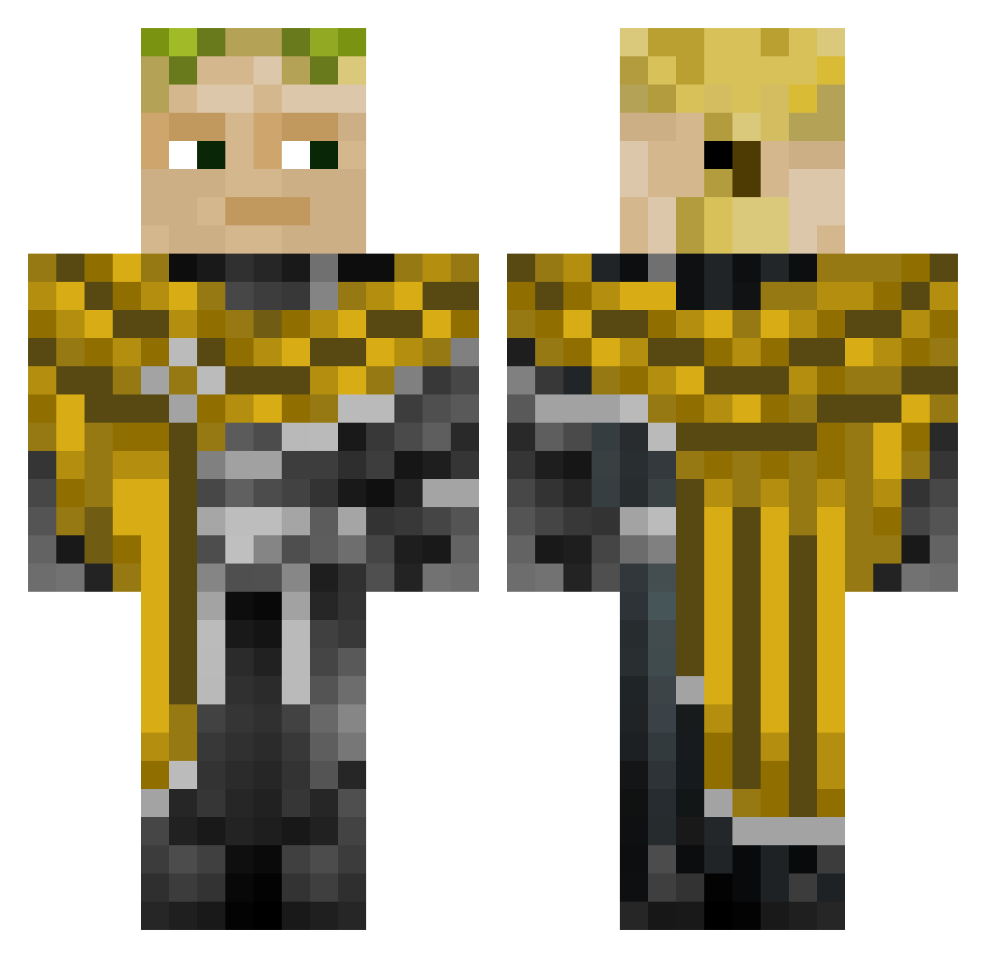 MinusLTB Minecraft skin, front and back view