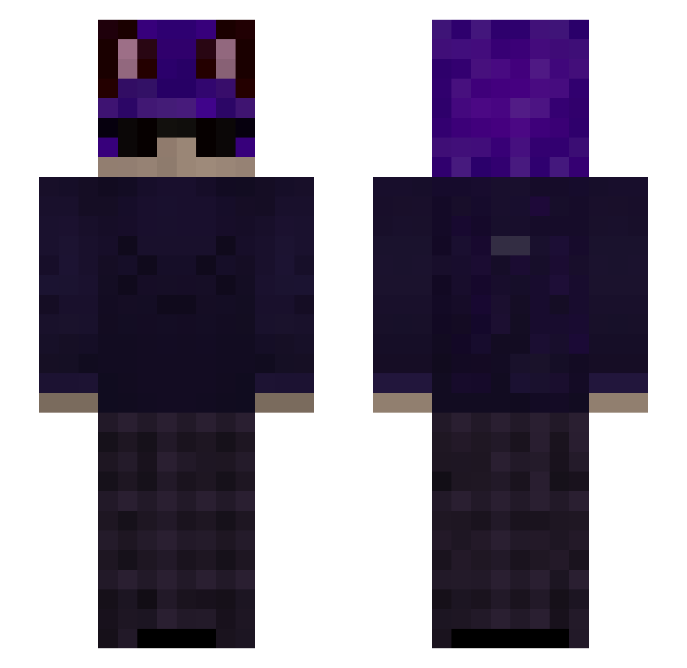 Aqua_Activ4ik Minecraft skin, front and back view