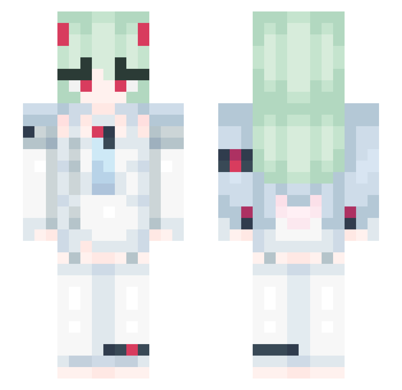 iKazuaki Minecraft skin, front and back view