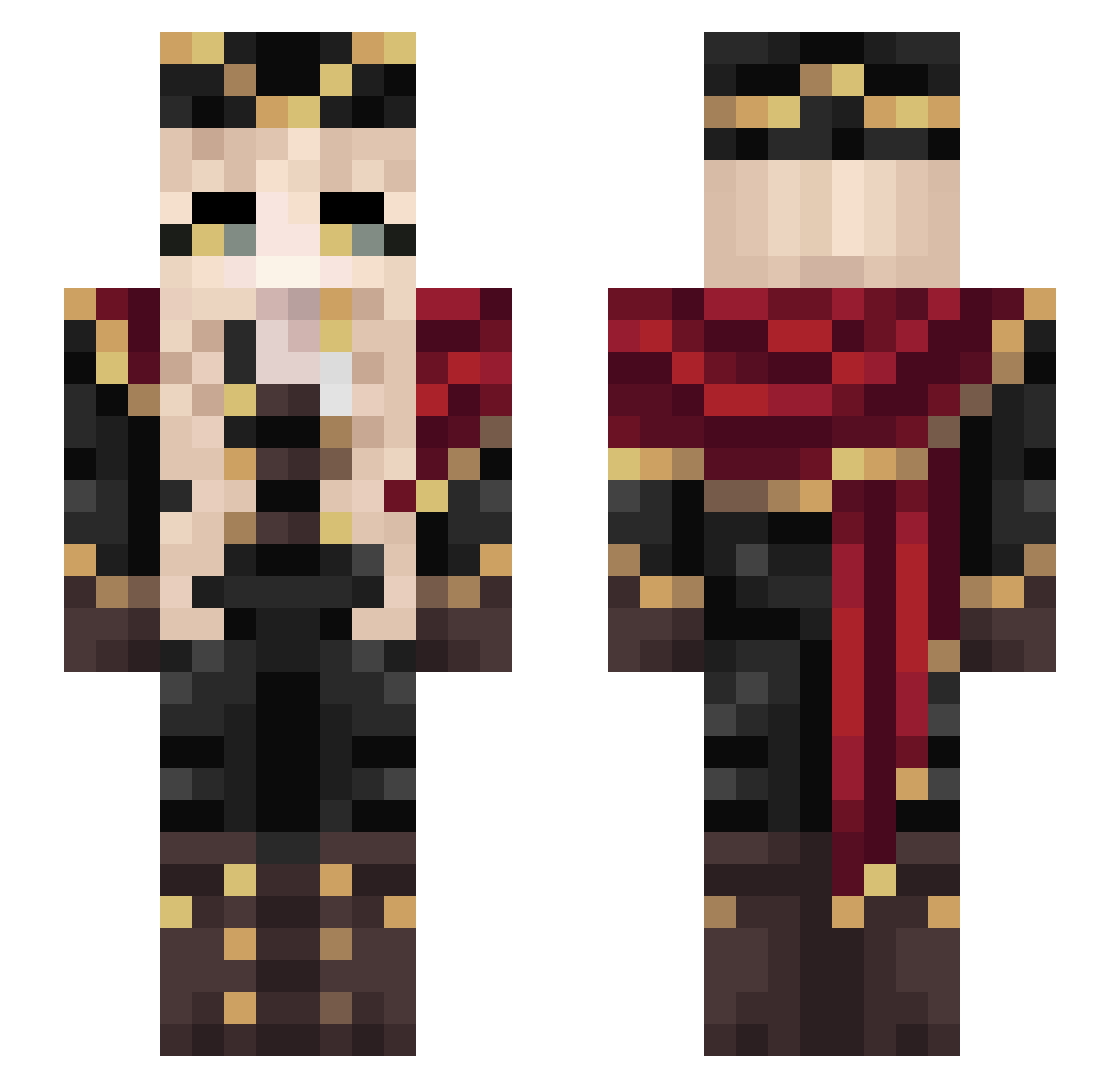TheMikanNya Minecraft skin, front and back view