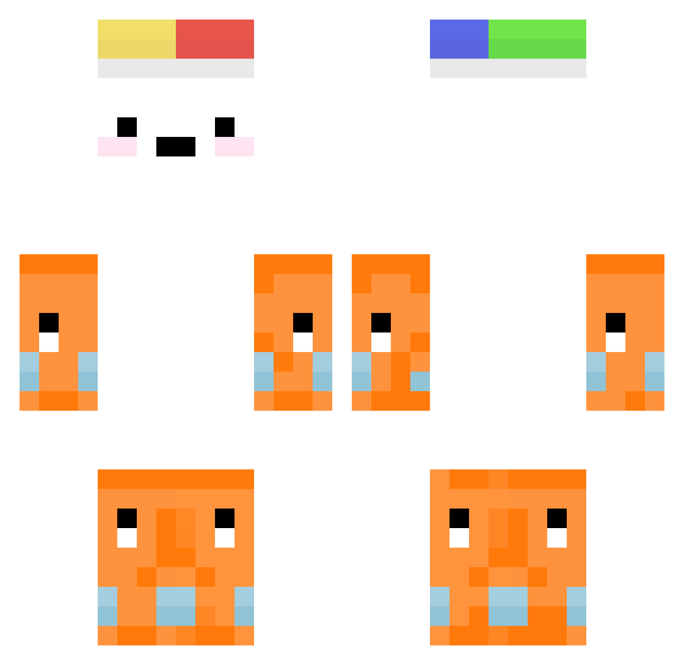 THEKODABOI Minecraft skin, front and back view