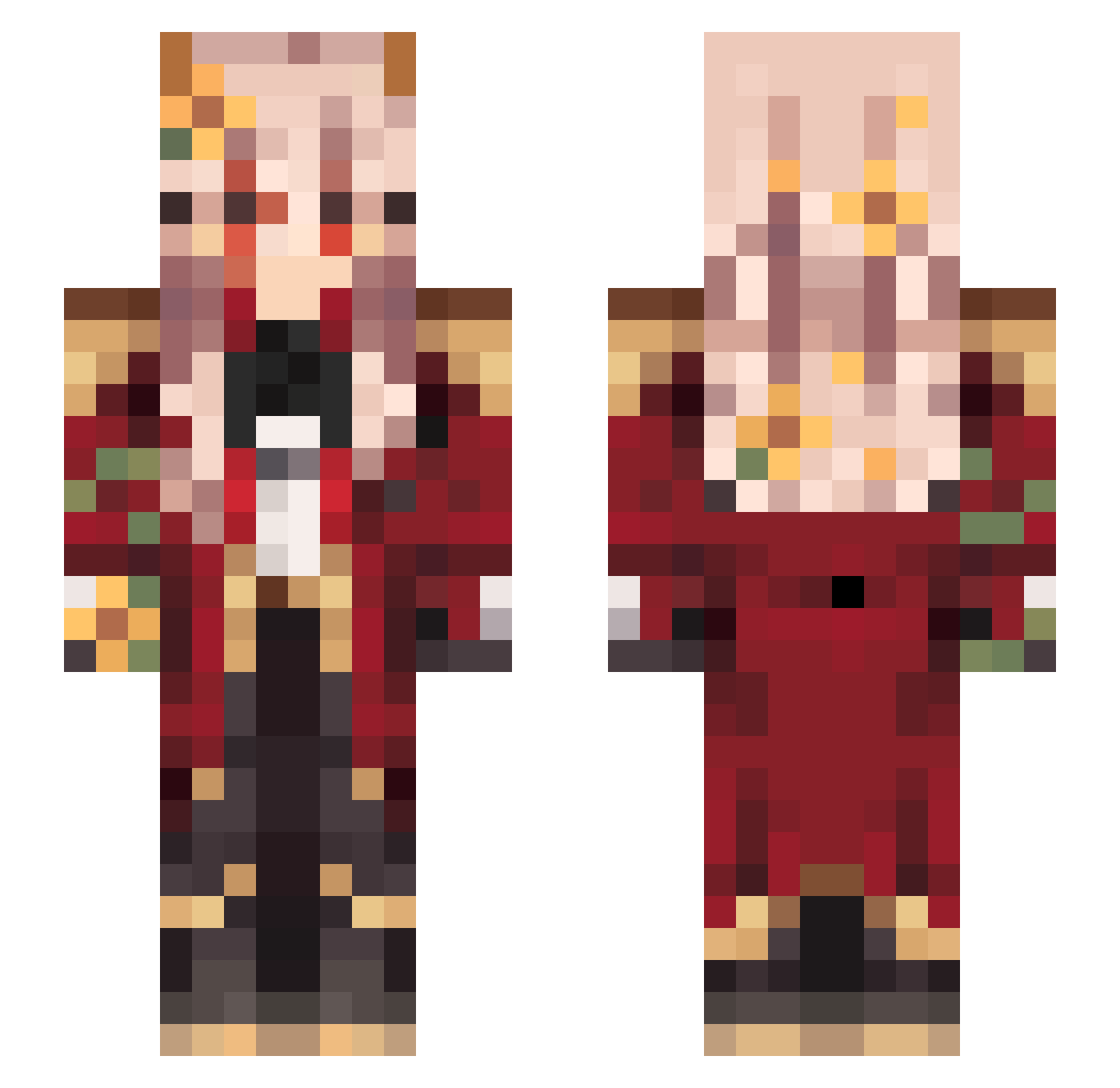 sirinnl Minecraft skin, front and back view
