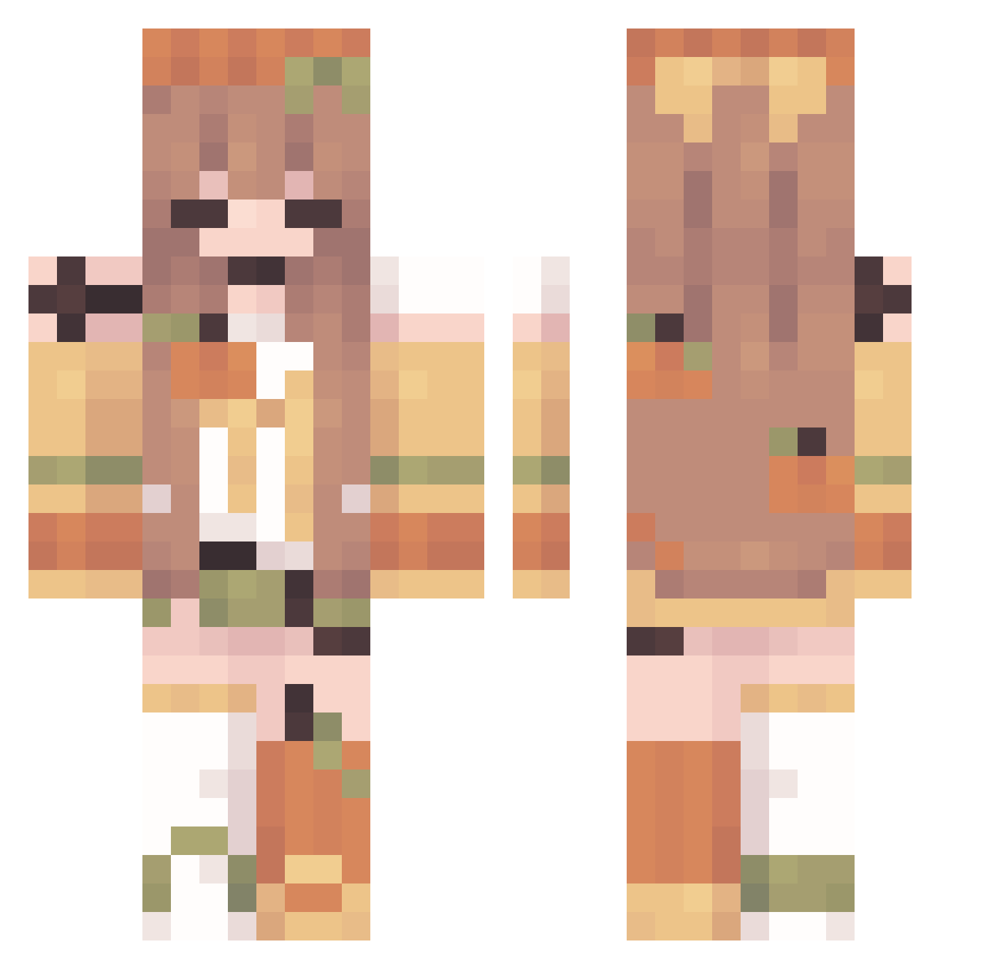 milk_moo_ Minecraft skin, front and back view