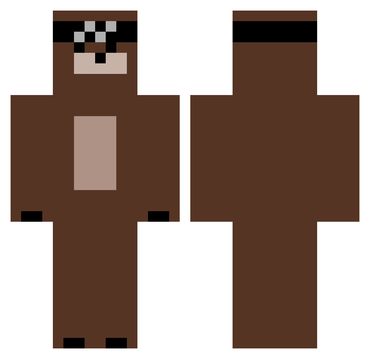 Dzzaly_999 Minecraft skin, front and back view