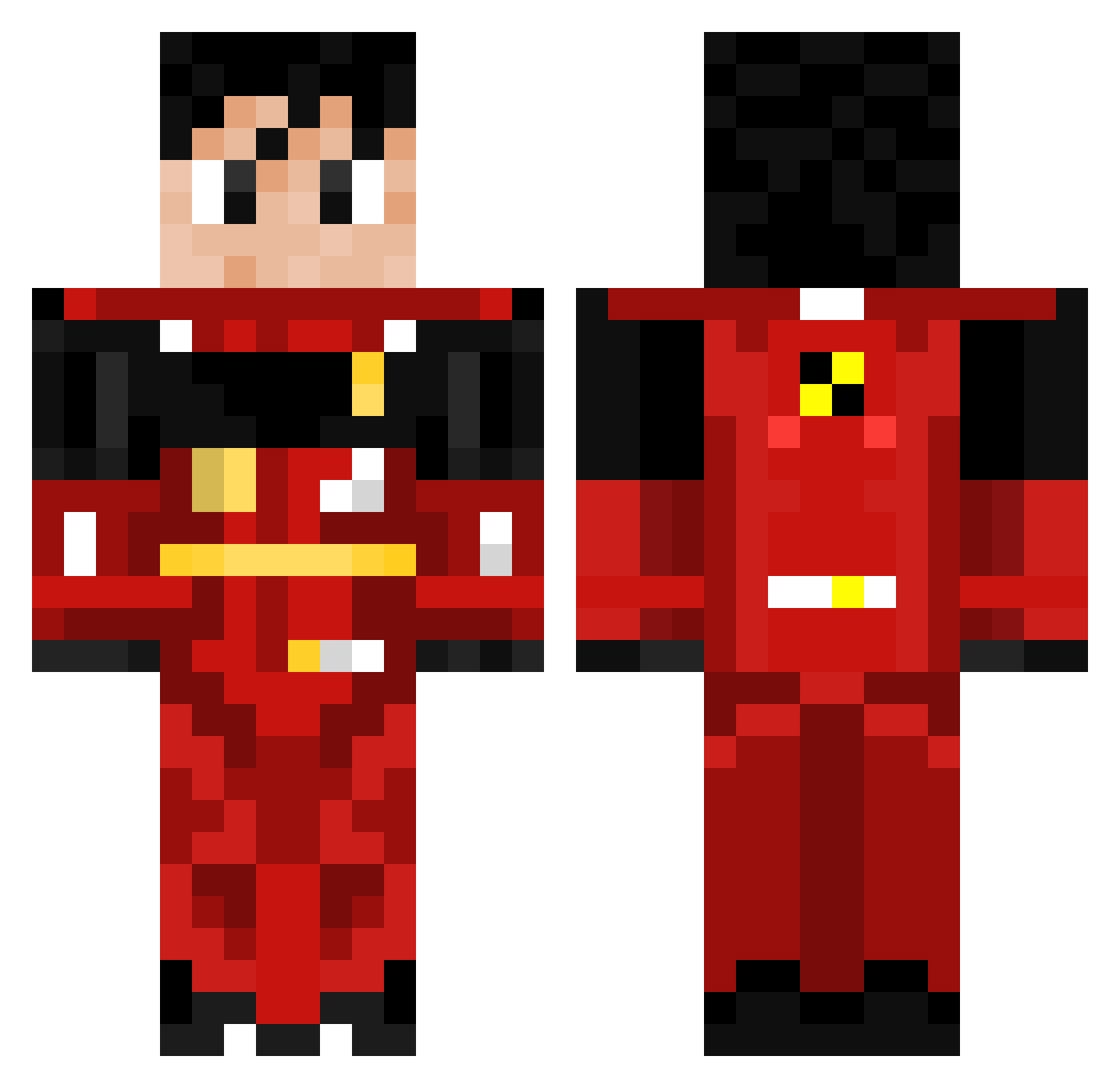 Karfototrzycity Minecraft skin, front and back view