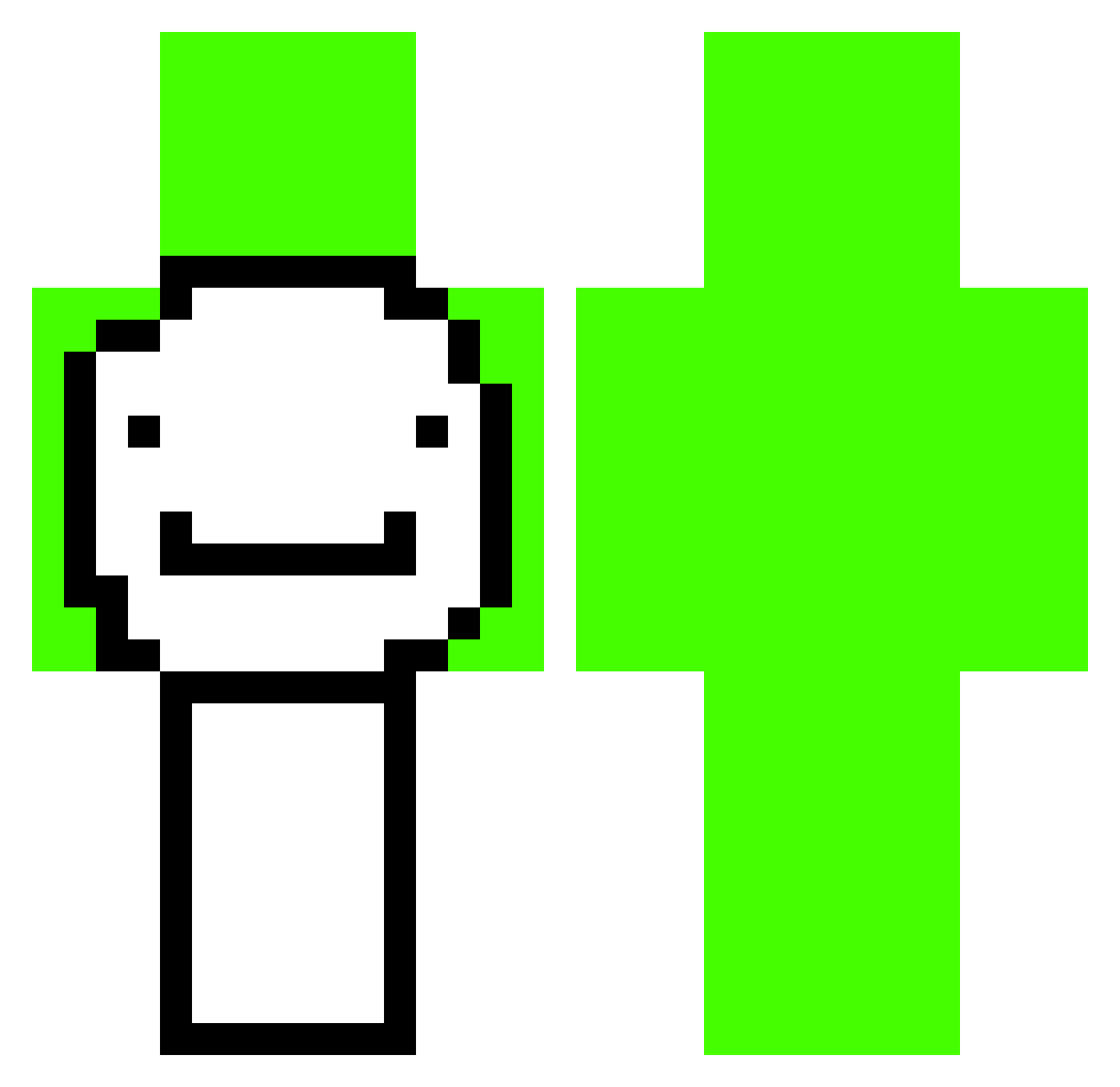 REX9742025 Minecraft skin, front and back view