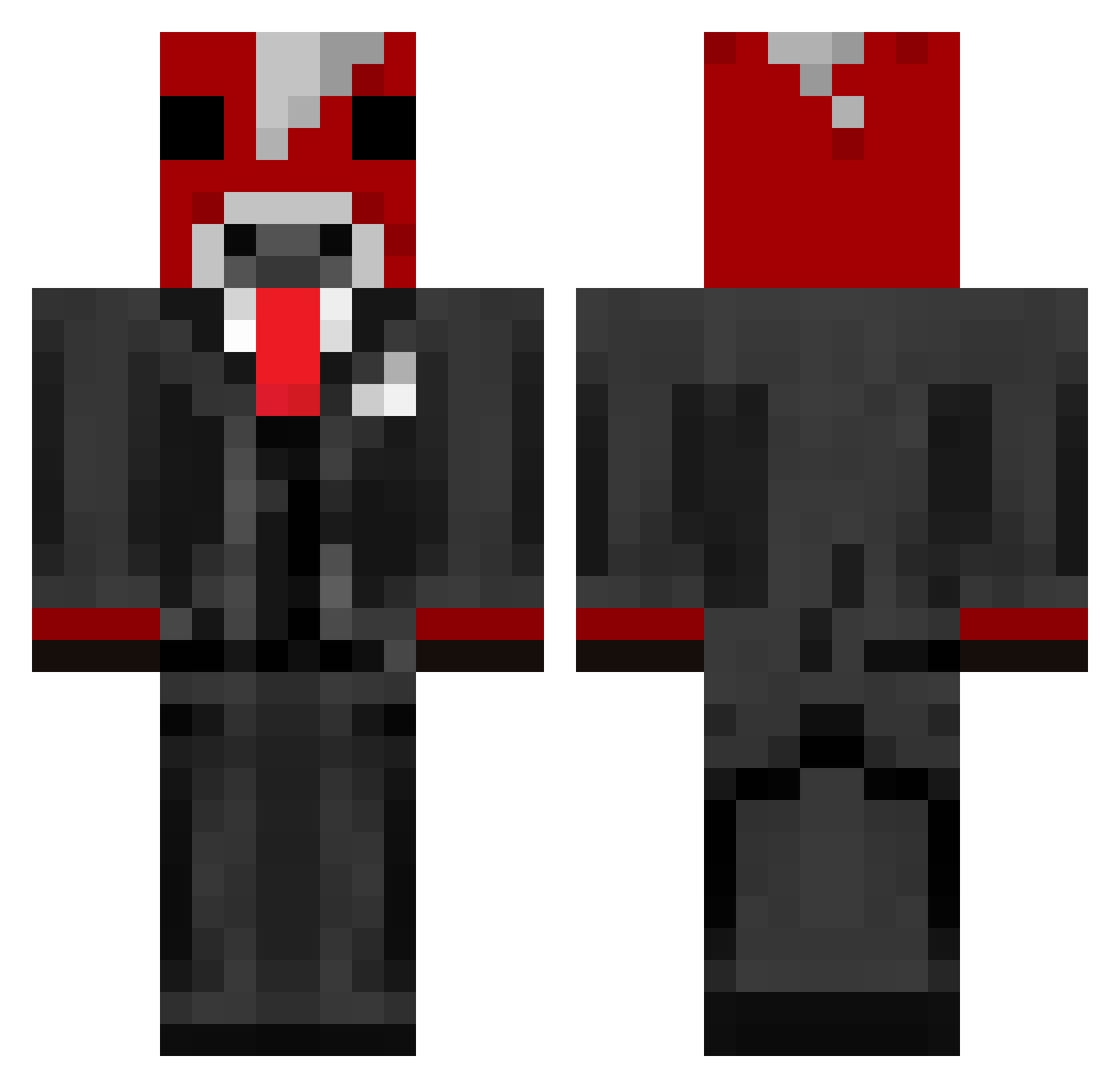 Boardy Minecraft skin, front and back view