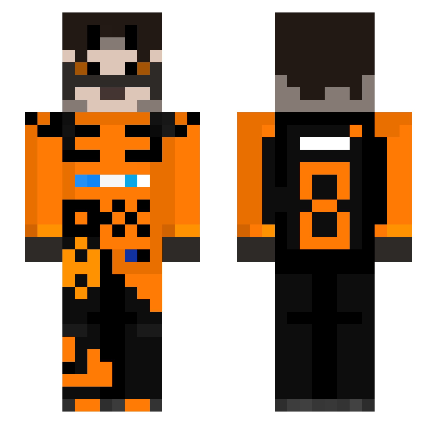 snapdrgon Minecraft skin, front and back view