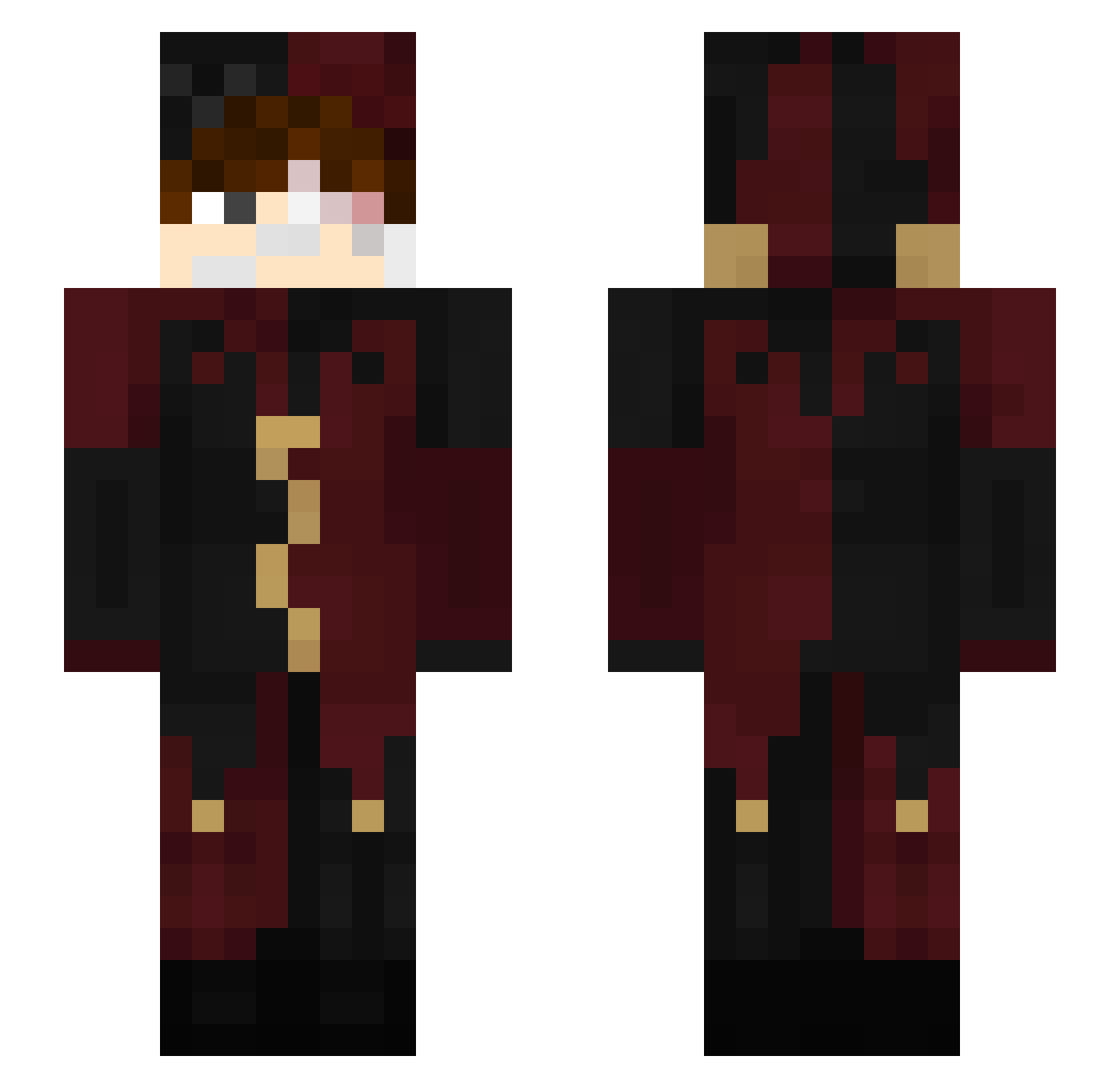 Snowywuz Minecraft skin, front and back view