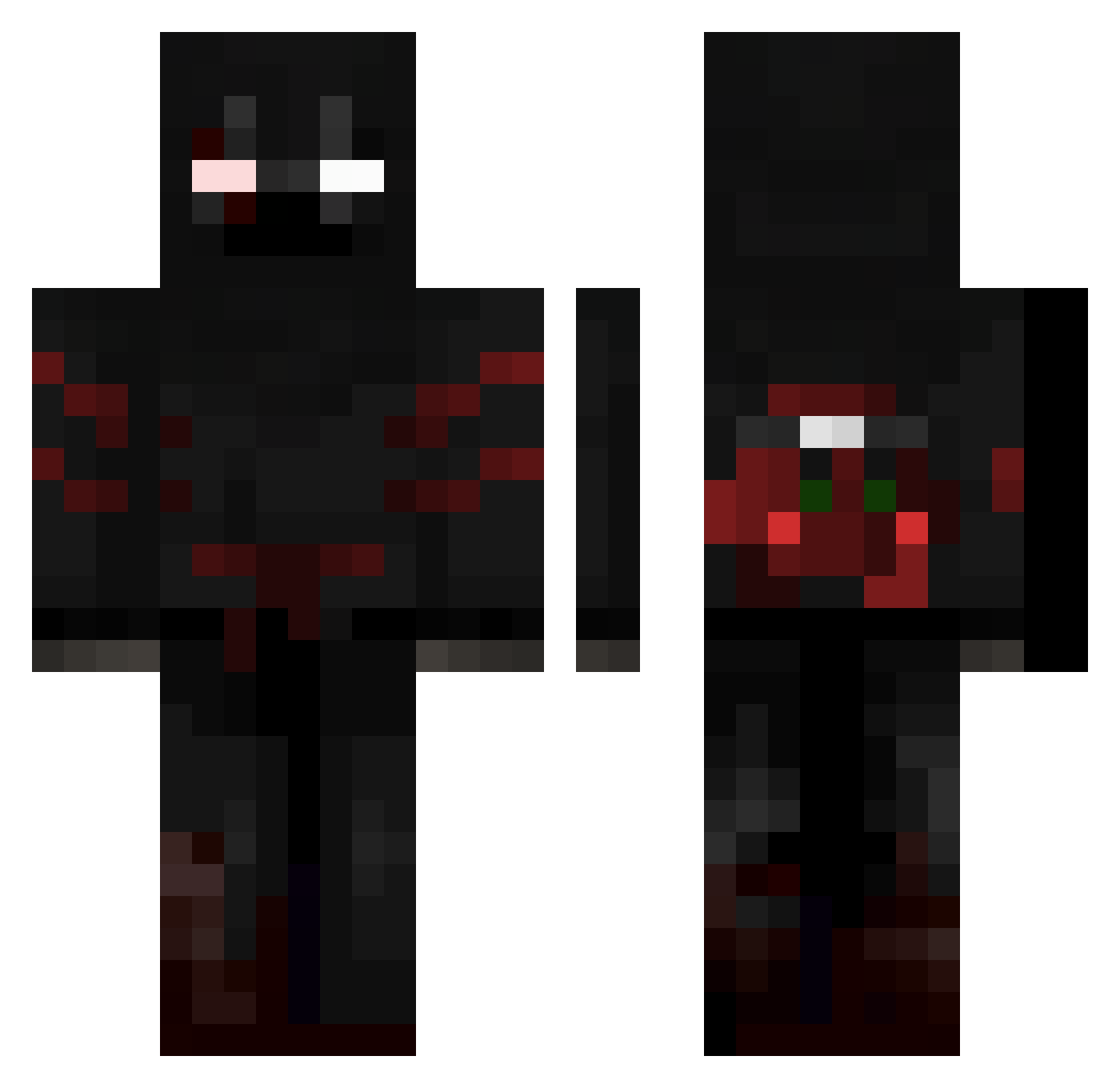 Serrzulty Minecraft skin, front and back view