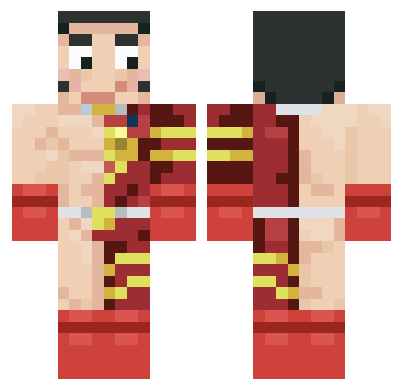 Kudeia Minecraft skin, front and back view