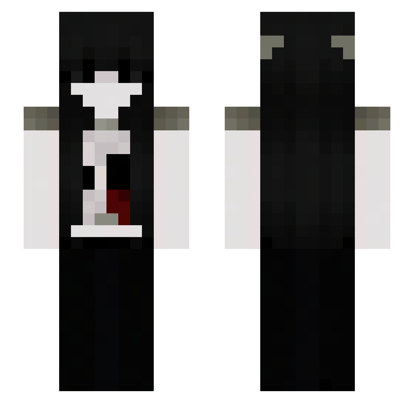 WhaleSnuggles Minecraft skin, front and back view