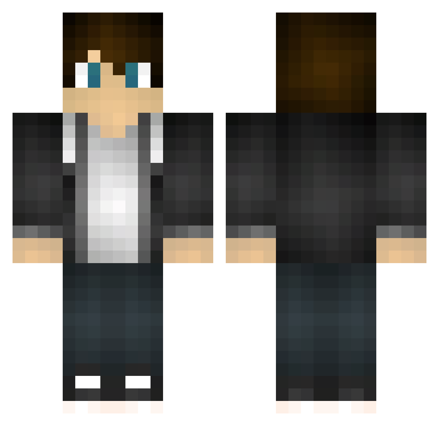 zuixingcheng Minecraft skin, front and back view