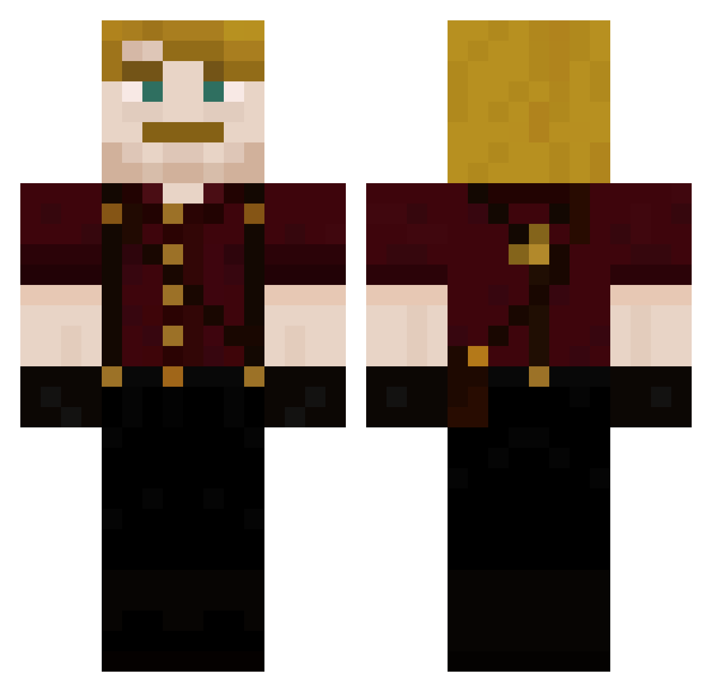 Tri4m Minecraft skin, front and back view