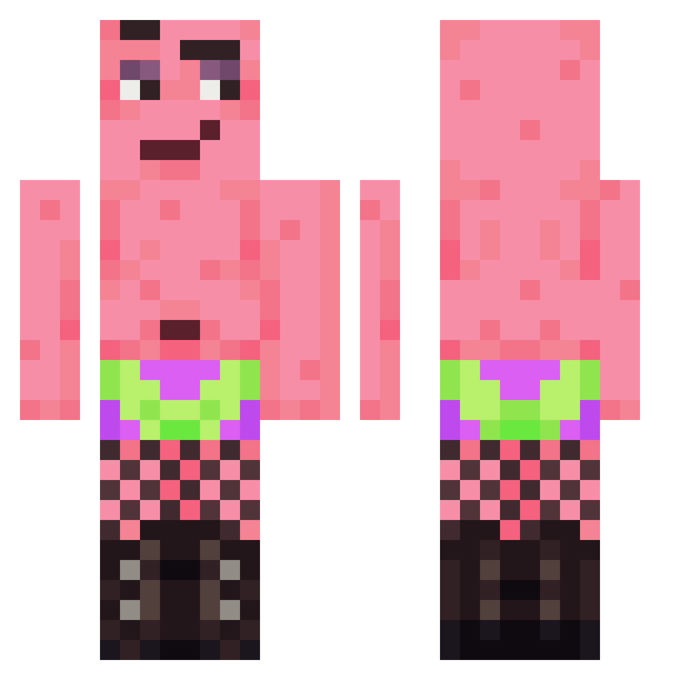 Maximoo5002 Minecraft skin, front and back view
