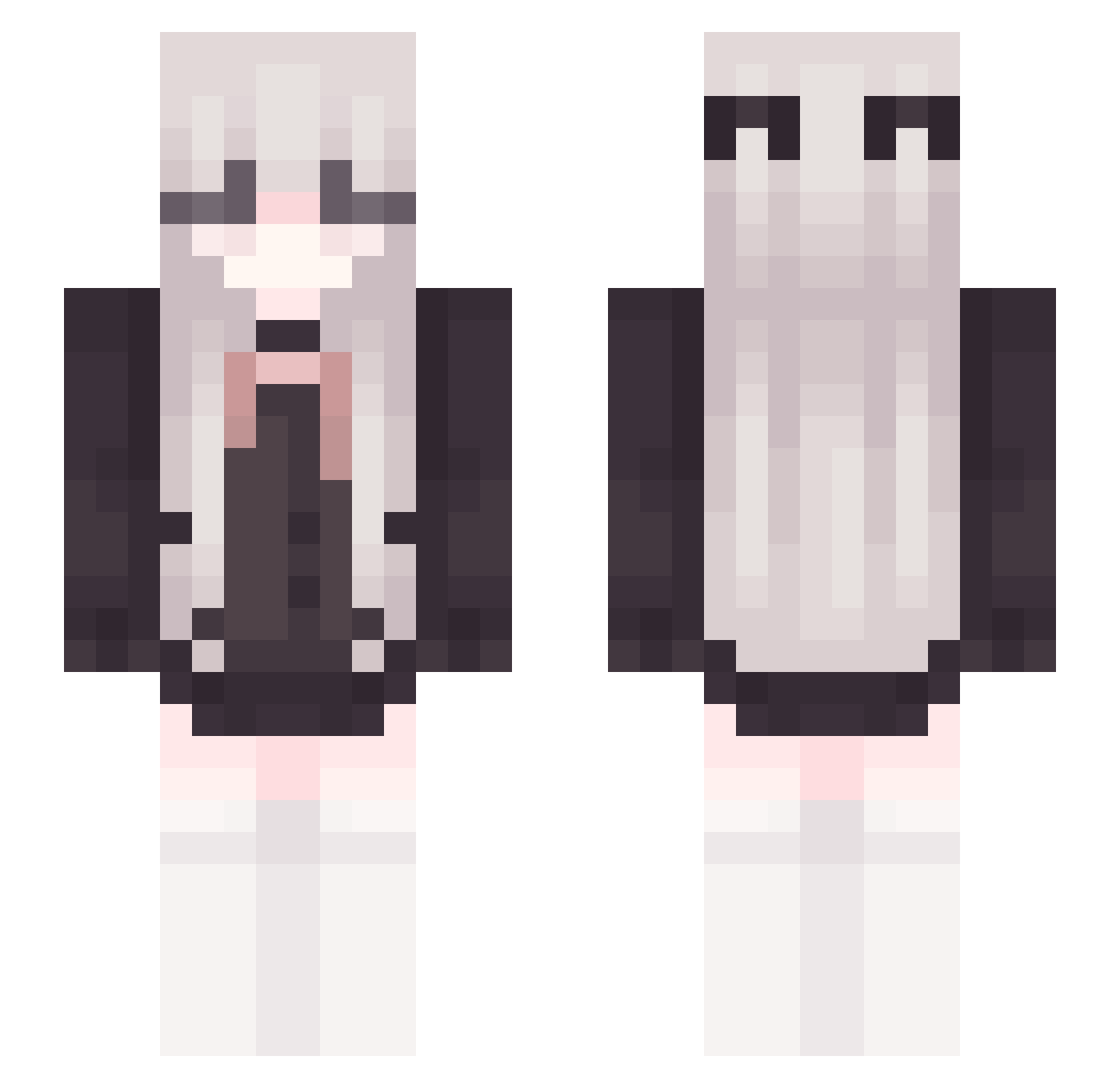 Rubbem Minecraft skin, front and back view