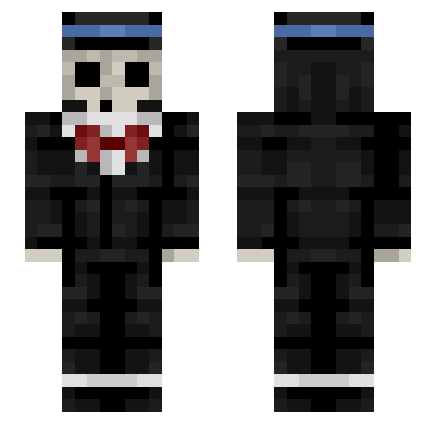 MrSleepinger Minecraft skin, front and back view