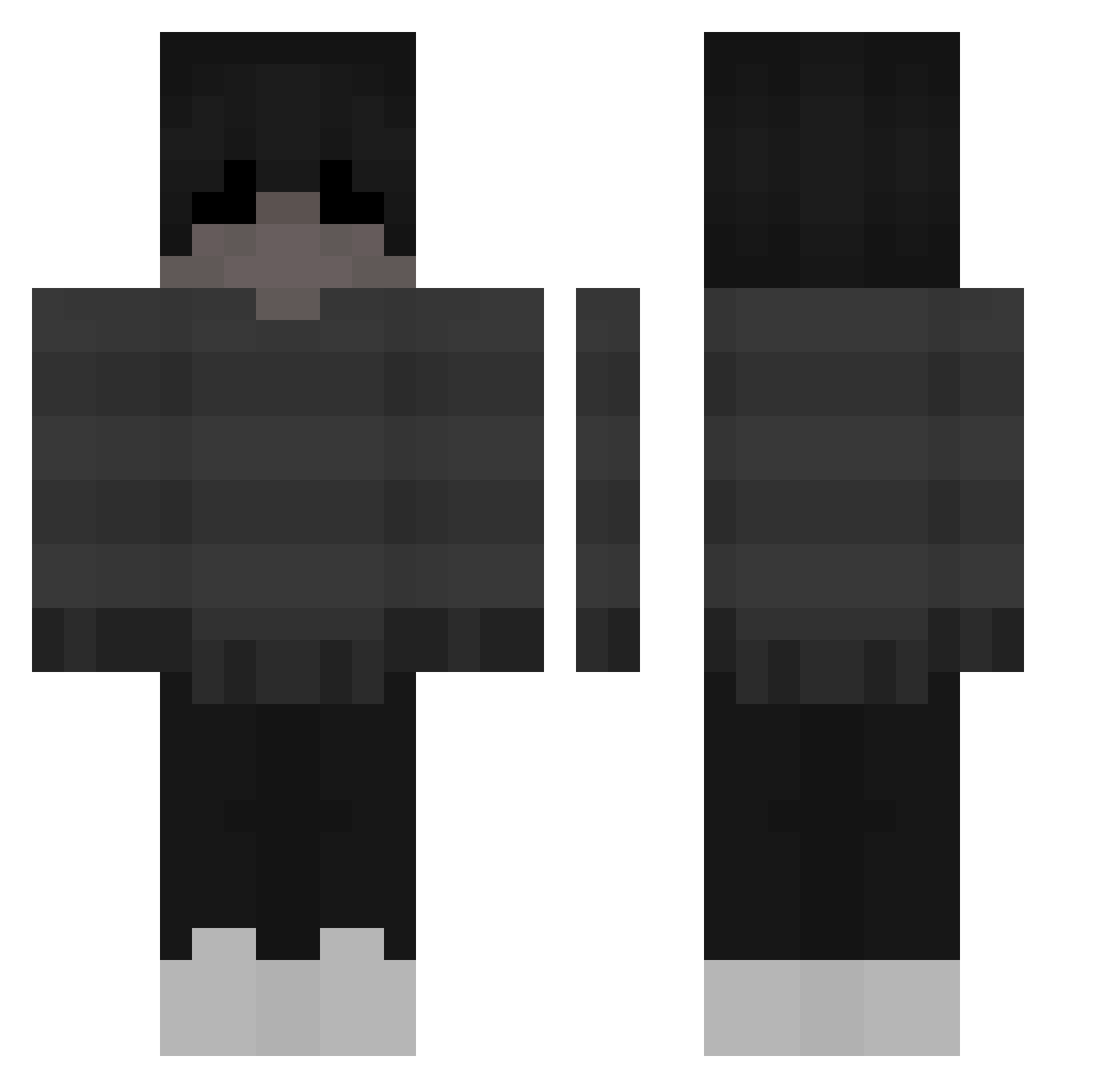 Subzzz42 Minecraft skin, front and back view
