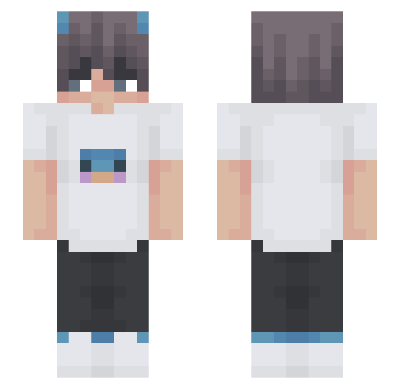 ZynLoveMy_Combo Minecraft skin, front and back view