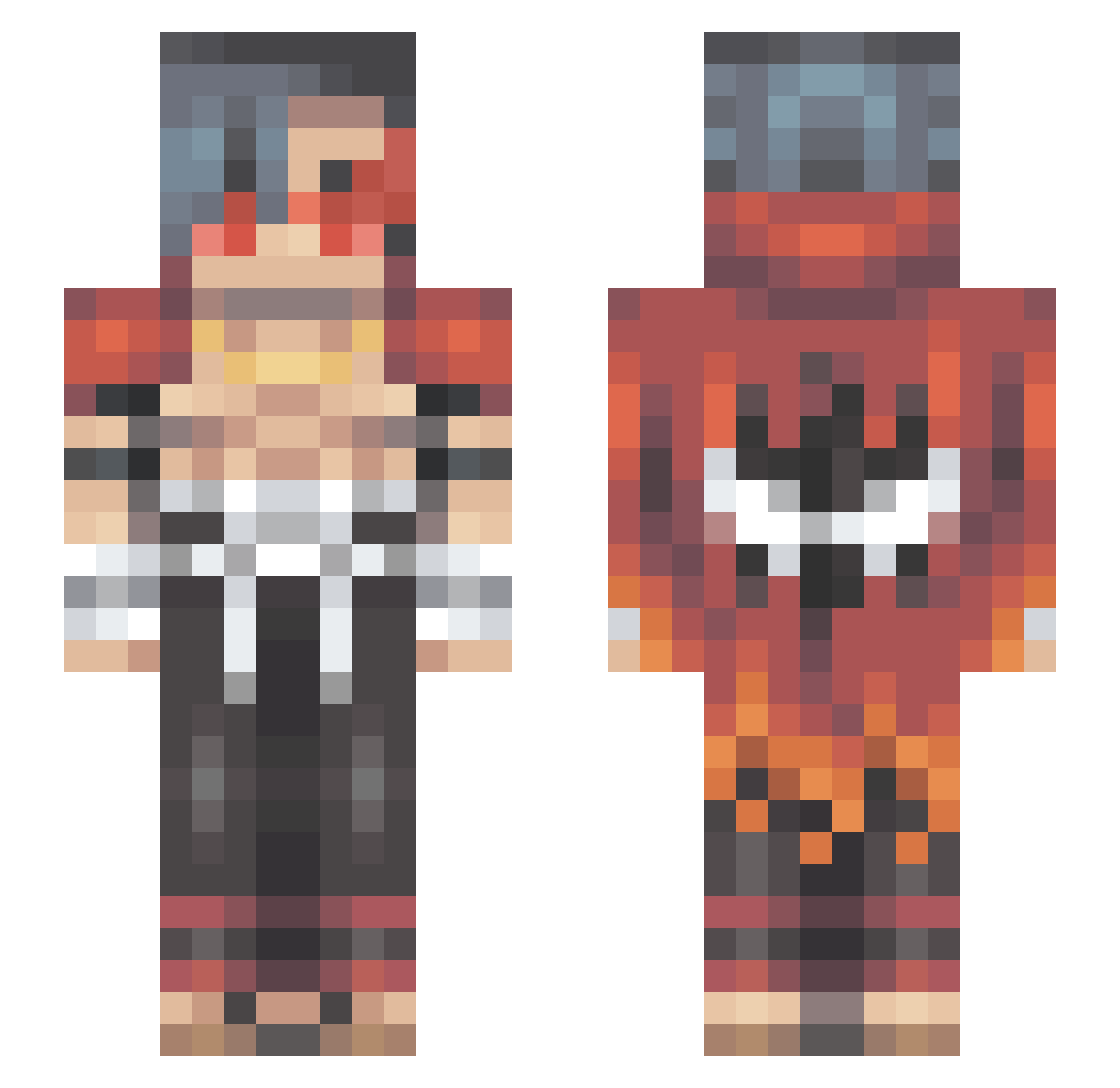 Papalone_ Minecraft skin, front and back view