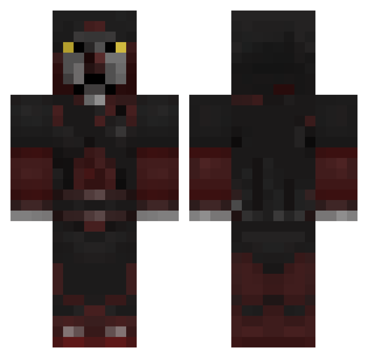 Sepesi Minecraft skin, front and back view
