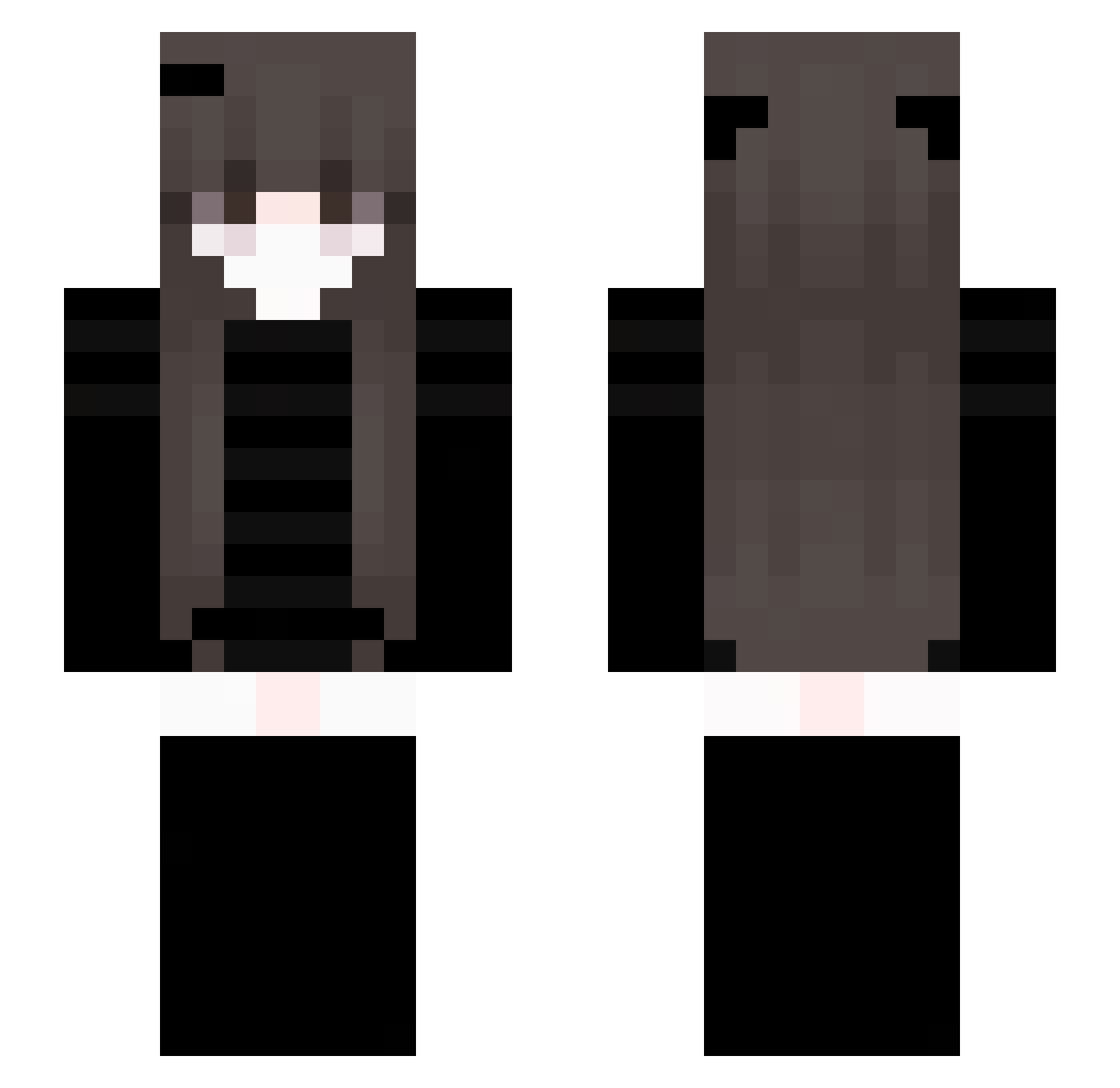 oakilleen Minecraft skin, front and back view