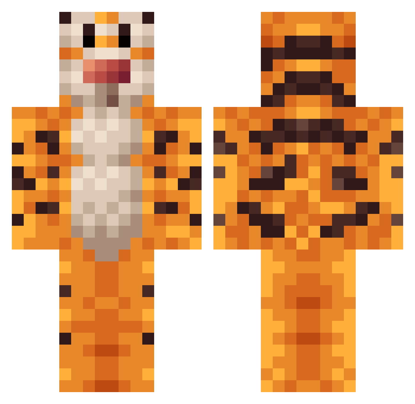 lucca0403 Minecraft skin, front and back view