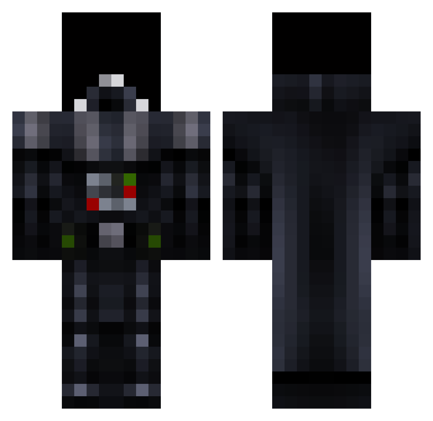 Zayne106 Minecraft skin, front and back view