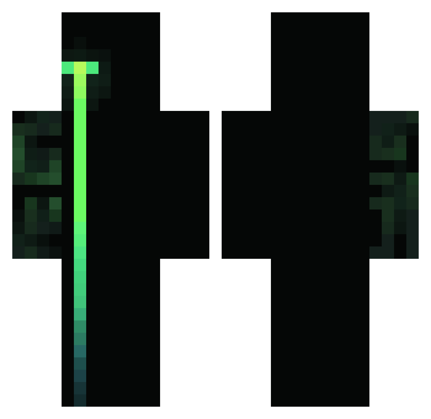 FelipeNzx Minecraft skin, front and back view