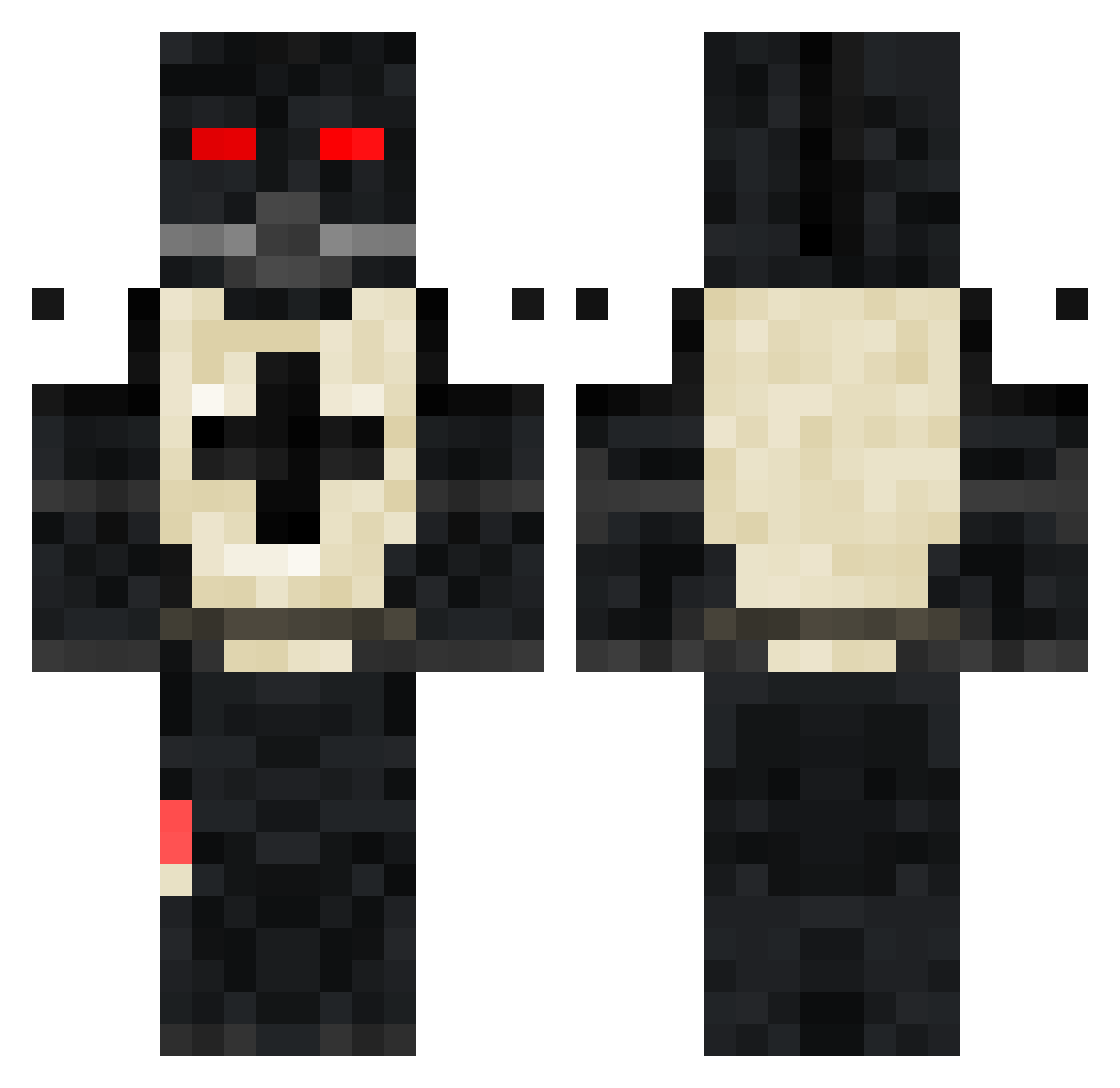_The_NSA Minecraft skin, front and back view
