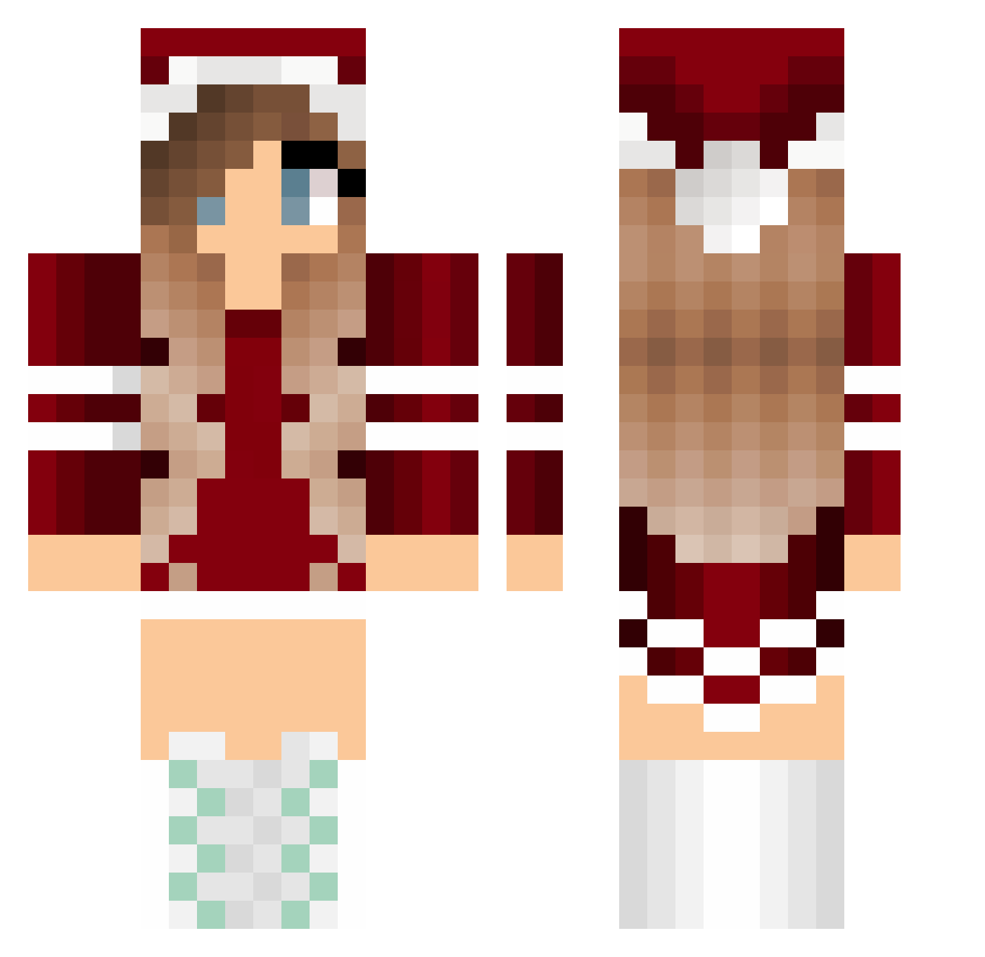 Referable Minecraft skin, front and back view