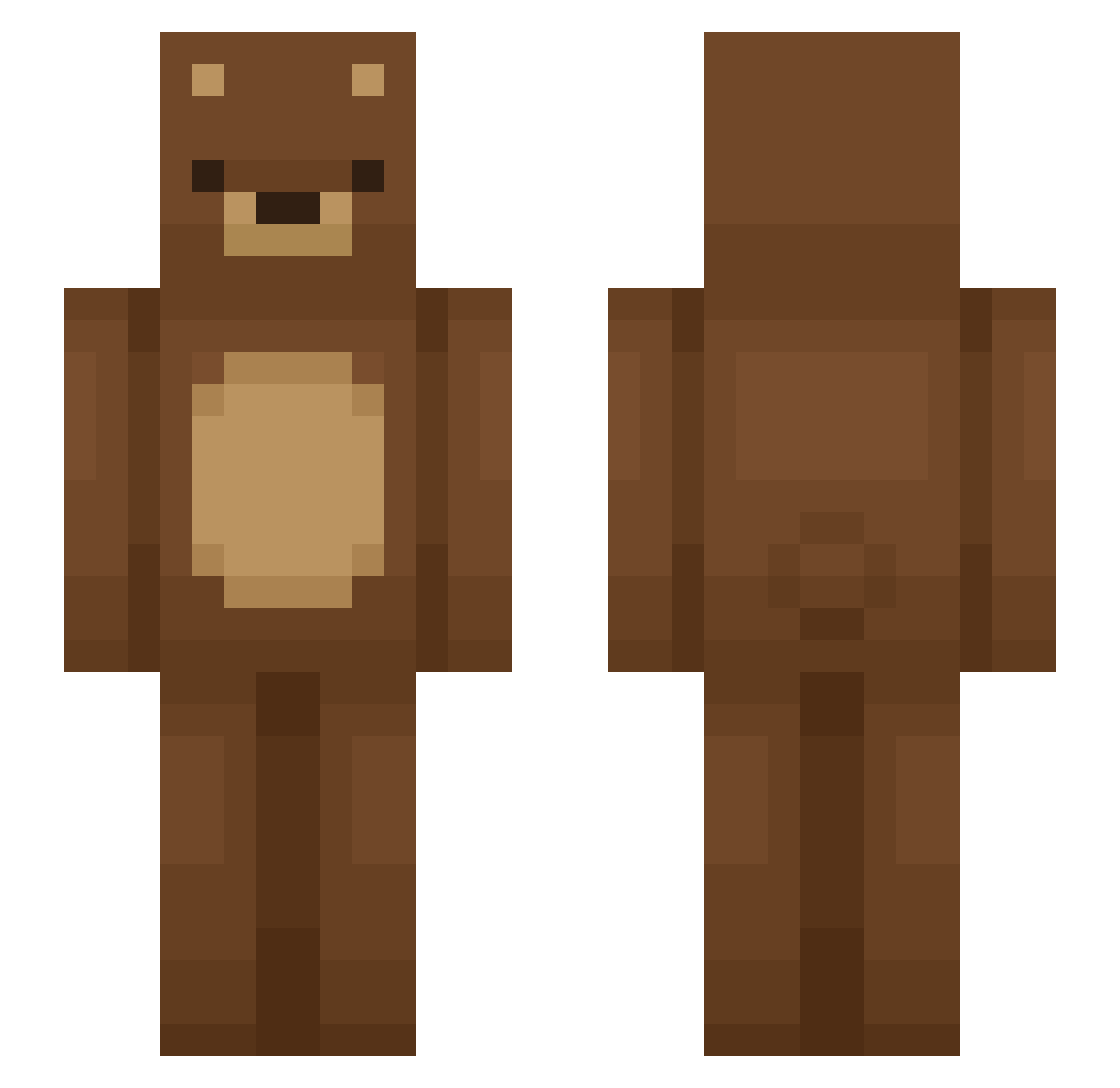 RilakkumaGOD Minecraft skin, front and back view
