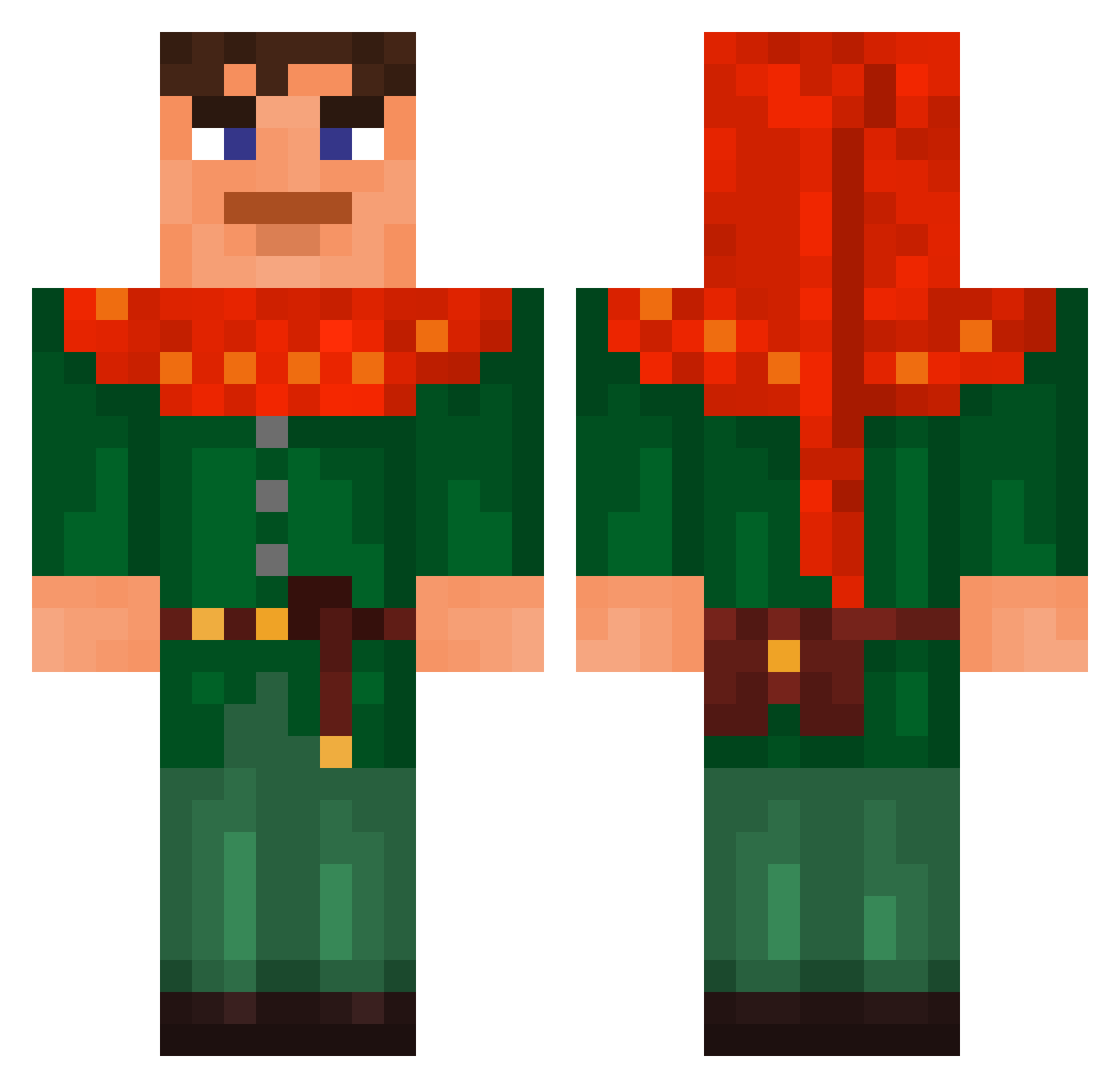 eddomarshall Minecraft skin, front and back view