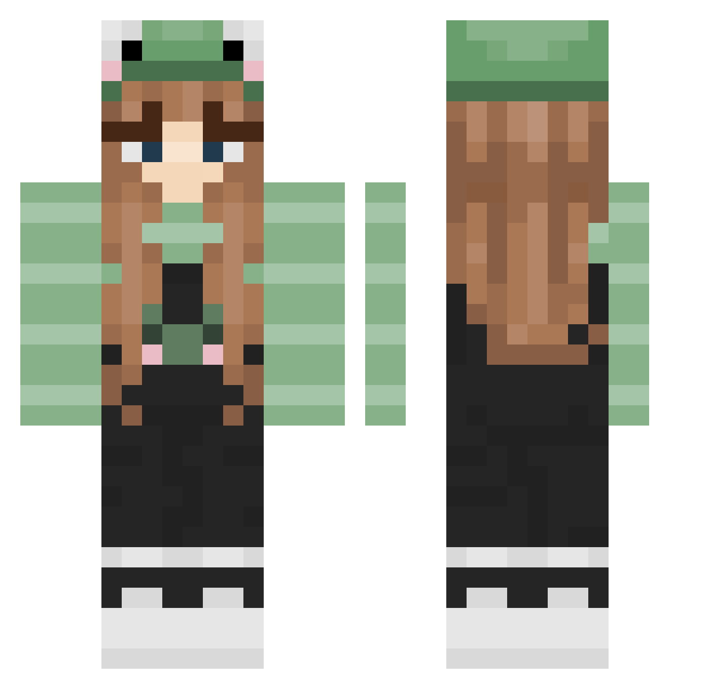 balukristian Minecraft skin, front and back view