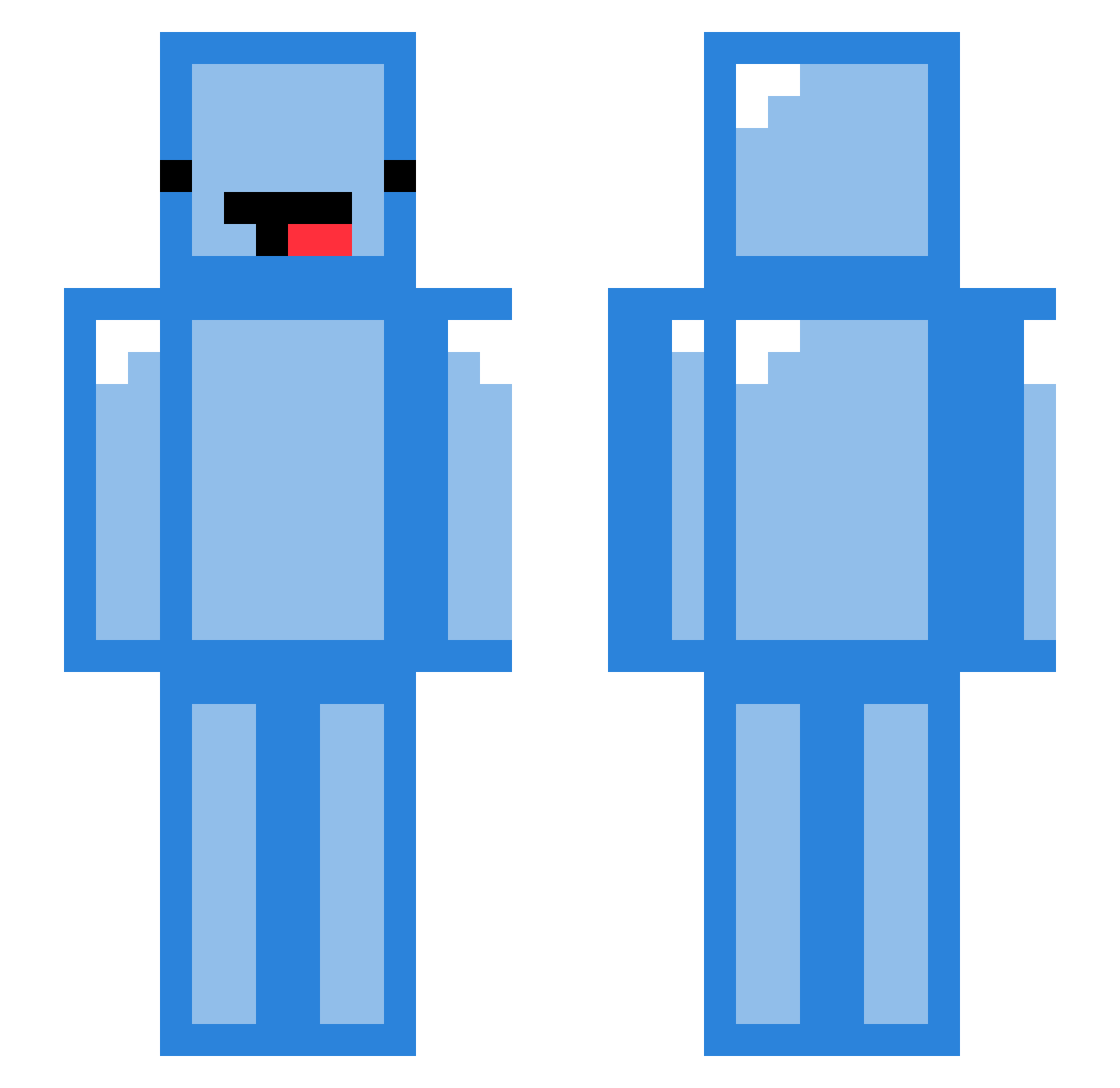YeetBySketno Minecraft skin, front and back view