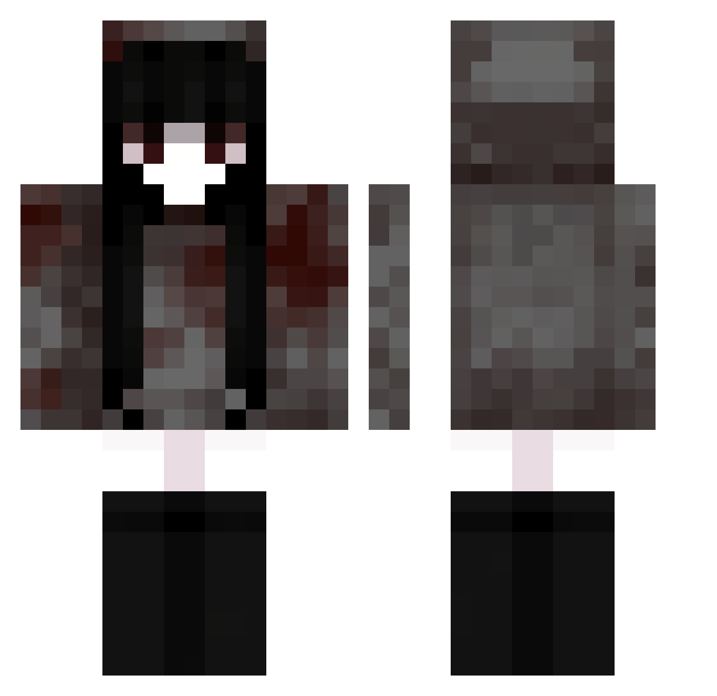W_ZON Minecraft skin, front and back view