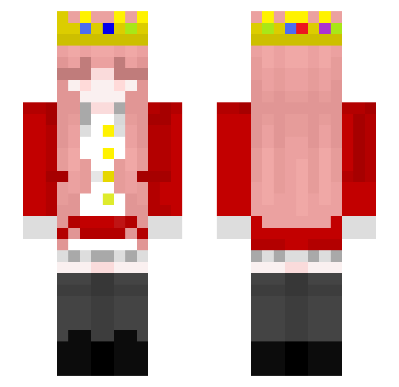 ByKonyc Minecraft skin, front and back view