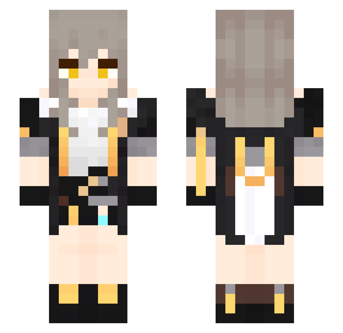 NotHilma23 Minecraft skin, front and back view